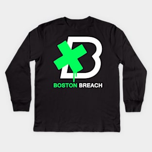 Boston Breach Merch Boston Breach Logo Kids Long Sleeve T-Shirt